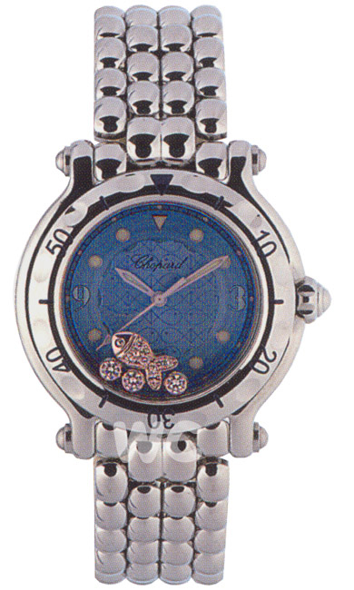 Chopard Happy Beach Series Diamond Fish Steel Ladies Quartz Watch 278925 in Blue Chopard Happy Beach Series Diamond Fish Steel Ladies Quartz Watch 278925 in Blue