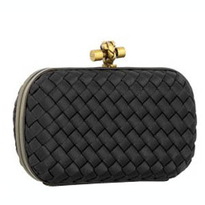 Hot Sell Bottega Veneta Impero Satin Clutch 113085 black