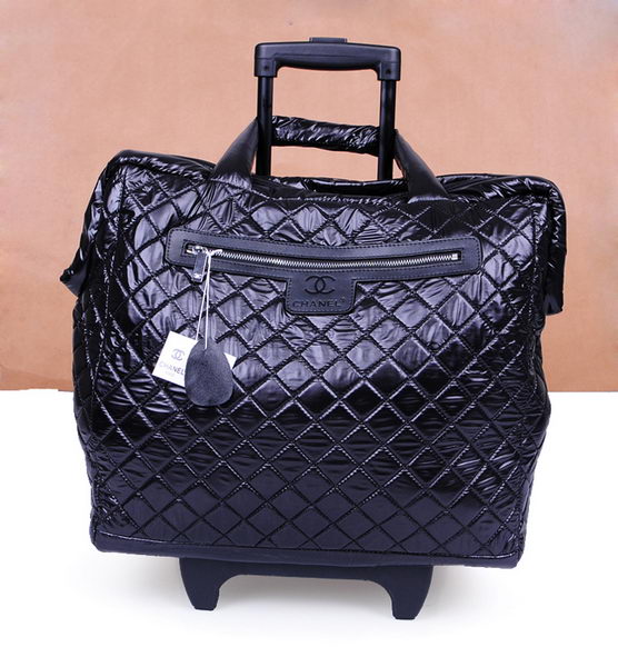 Chanel CoCo Cocoon Quilted Nylon Trolley A47205 Black Chanel CoCo Cocoon Quilted Nylon Trolley A47205 Black