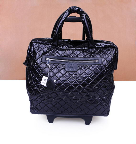 Chanel CoCo Cocoon Quilted Nylon Trolley A47205 Black Chanel CoCo Cocoon Quilted Nylon Trolley A47205 Black