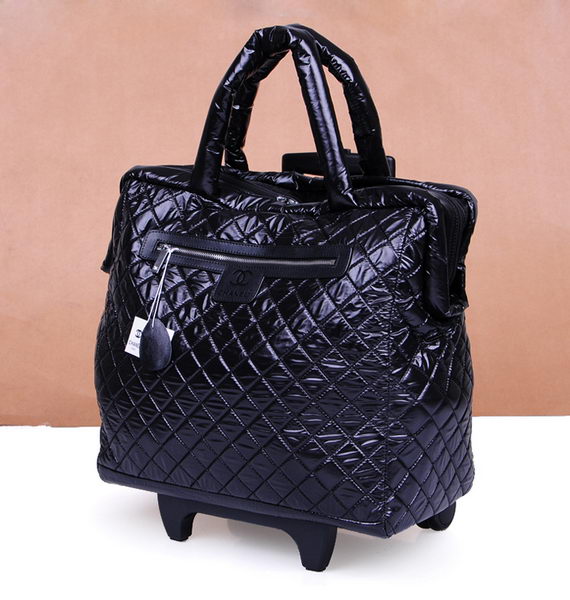 Chanel CoCo Cocoon Quilted Nylon Trolley A47205 Black Chanel CoCo Cocoon Quilted Nylon Trolley A47205 Black