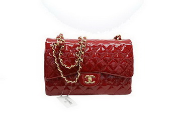 Hot Style Chanel Jumbo Double Flaps Bag Red Original Patent Leather A36097 gold Hot Style Chanel Jumbo Double Flaps Bag Red Original Patent Leather A36097 gold