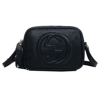 Gucci 308364 A7M0G 1000 Soho Black Leather Disco Bag Gucci 308364 A7M0G 1000 Soho Black Leather Disco Bag