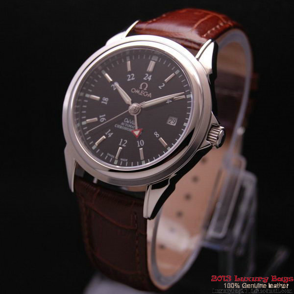 OMEGA DE VILLE Automatic Chronometer Steel on Brown Leather Strap OM77203 OMEGA DE VILLE Automatic Chronometer Steel on Brown Leather Strap OM77203