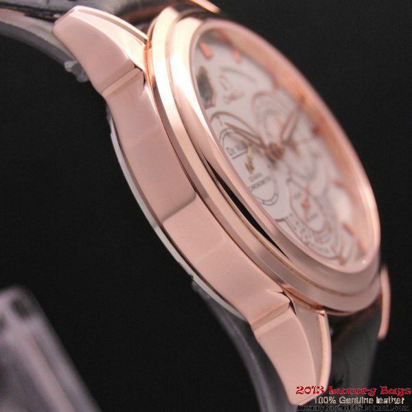 OMEGA DE VILLE CO-AXIAL CHRONOSCOPE Red Gold on Black Leather Strap OM77425 OMEGA DE VILLE CO-AXIAL CHRONOSCOPE Red Gold on Black Leather Strap OM77425