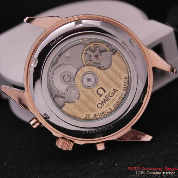 OMEGA DE VILLE CO-AXIAL CHRONOSCOPE Red Gold on Black Leather Strap OM77425 OMEGA DE VILLE CO-AXIAL CHRONOSCOPE Red Gold on Black Leather Strap OM77425