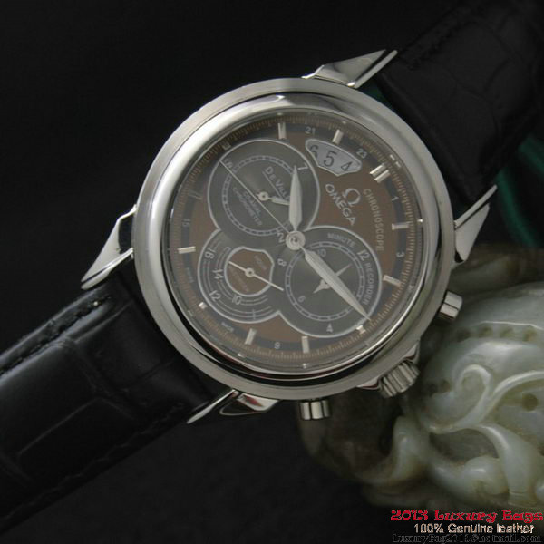 OMEGA DE VILLE CO-AXIAL CHRONOSCOPE Steel on Black Leather Strap OM77407 OMEGA DE VILLE CO-AXIAL CHRONOSCOPE Steel on Black Leather Strap OM77407