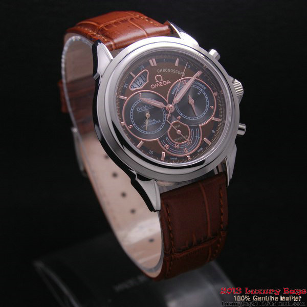 OMEGA DE VILLE CO-AXIAL CHRONOSCOPE Steel on Brown Leather Strap OM77404 OMEGA DE VILLE CO-AXIAL CHRONOSCOPE Steel on Brown Leather Strap OM77404