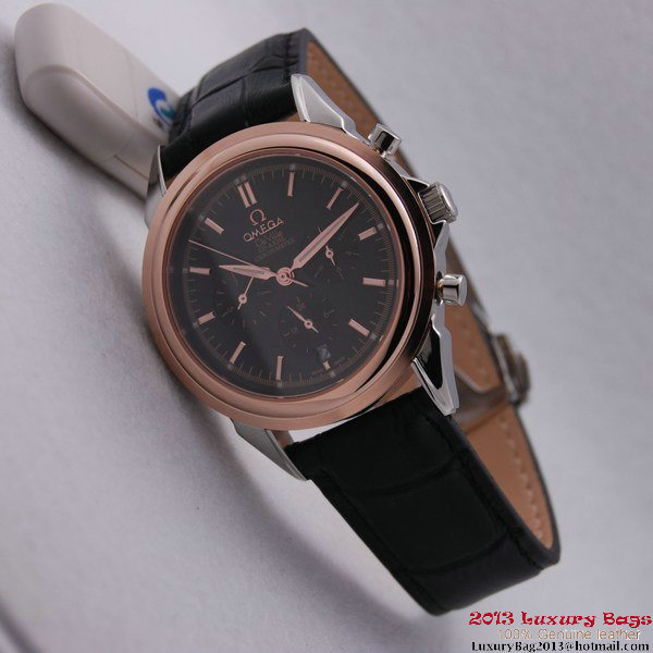 OMEGA DE VILLE CO-AXIAL Chronometer Red Gold on Black Leather Strap OM77512 OMEGA DE VILLE CO-AXIAL Chronometer Red Gold on Black Leather Strap OM77512