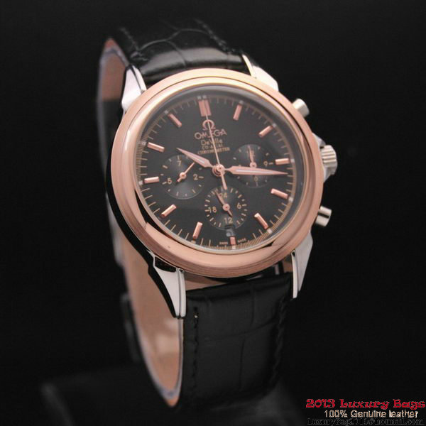 OMEGA DE VILLE CO-AXIAL Chronometer Red Gold on Black Leather Strap OM77512 OMEGA DE VILLE CO-AXIAL Chronometer Red Gold on Black Leather Strap OM77512
