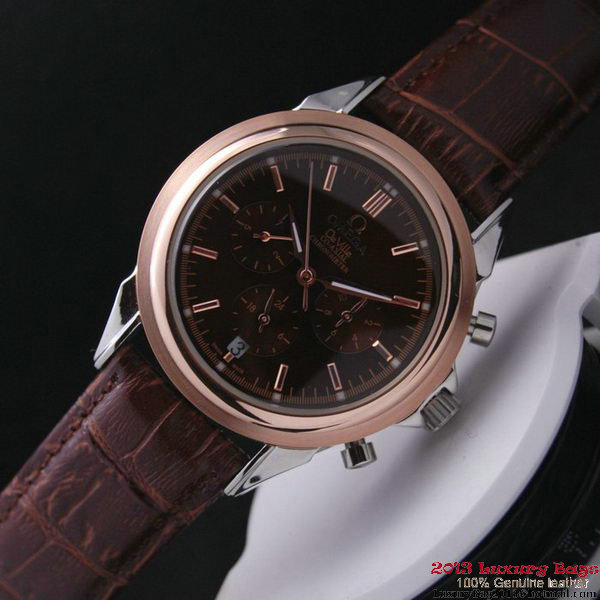 OMEGA DE VILLE CO-AXIAL Chronometer Red Gold on Brown Leather Strap OM77509 OMEGA DE VILLE CO-AXIAL Chronometer Red Gold on Brown Leather Strap OM77509