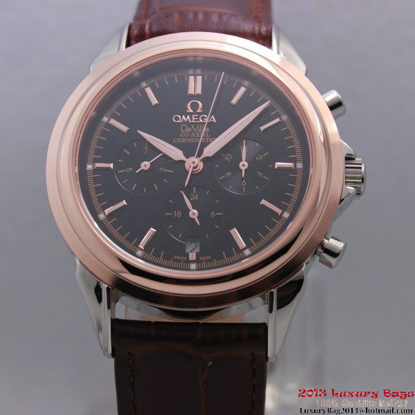 OMEGA DE VILLE CO-AXIAL Chronometer Red Gold on Brown Leather Strap OM77511 OMEGA DE VILLE CO-AXIAL Chronometer Red Gold on Brown Leather Strap OM77511