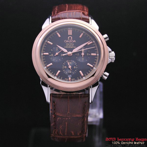 OMEGA DE VILLE CO-AXIAL Chronometer Red Gold on Brown Leather Strap OM77511 OMEGA DE VILLE CO-AXIAL Chronometer Red Gold on Brown Leather Strap OM77511