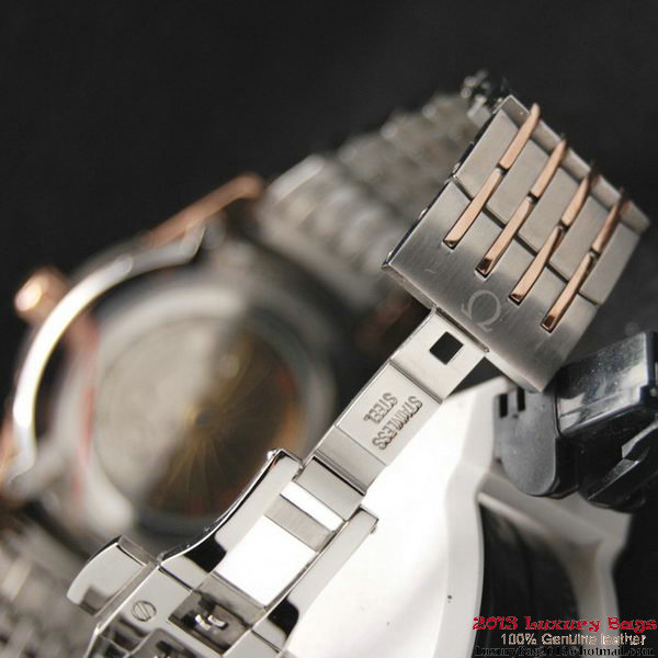 OMEGA DE VILLE HOUR VISION ANNUAL CALENDAR Red Gold on Steel Strap OM77127 OMEGA DE VILLE HOUR VISION ANNUAL CALENDAR Red Gold on Steel Strap OM77127