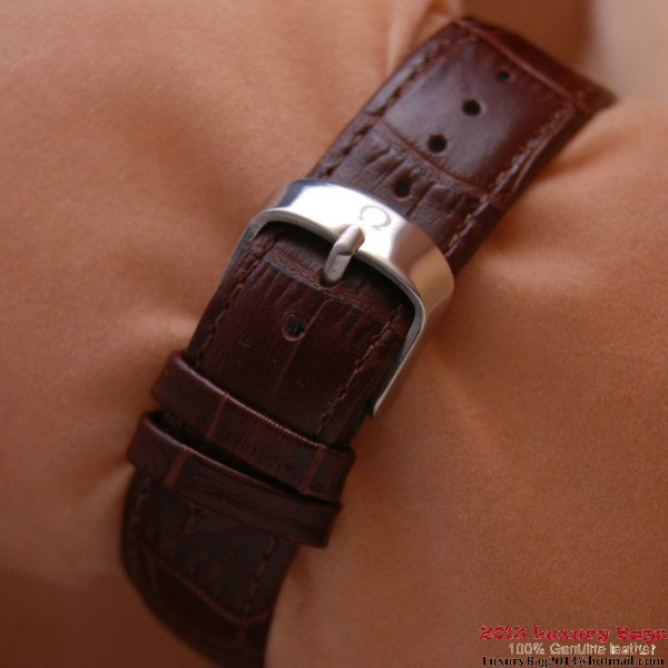 OMEGA DE VILLE HOUR VISION ANNUAL CALENDAR Steel on Brown Leather Strap OM77111 OMEGA DE VILLE HOUR VISION ANNUAL CALENDAR Steel on Brown Leather Strap OM77111