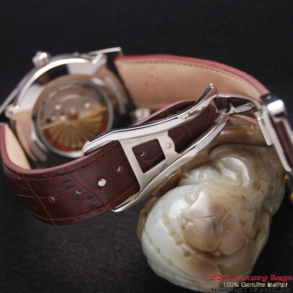 OMEGA DE VILLE HOUR VISION ANNUAL CALENDAR Steel on Brown Leather Strap OM77111 OMEGA DE VILLE HOUR VISION ANNUAL CALENDAR Steel on Brown Leather Strap OM77111