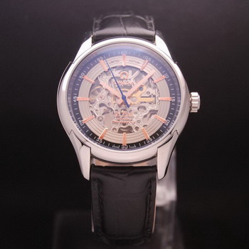 OMEGA DE VILLE Tourbillon Watches Steel on Black Leather Strap Om7006 OMEGA DE VILLE Tourbillon Watches Steel on Black Leather Strap Om7006