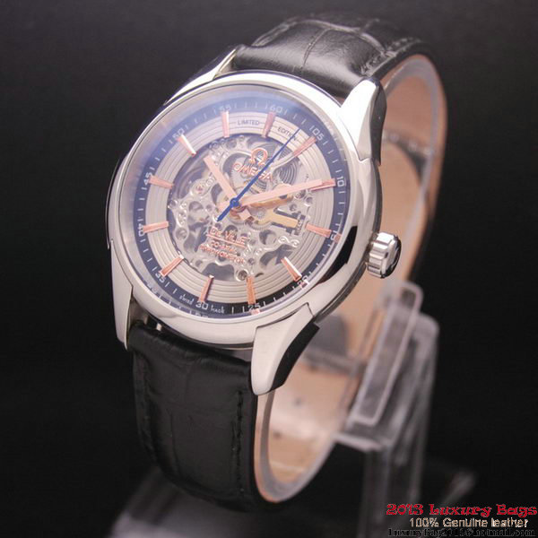 OMEGA DE VILLE Tourbillon Watches Steel on Black Leather Strap Om7006 OMEGA DE VILLE Tourbillon Watches Steel on Black Leather Strap Om7006