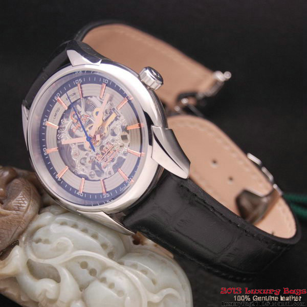 OMEGA DE VILLE Tourbillon Watches Steel on Black Leather Strap Om7006 OMEGA DE VILLE Tourbillon Watches Steel on Black Leather Strap Om7006