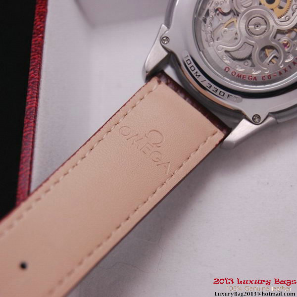 OMEGA DE VILLE Tourbillon Watches Steel on Brown Leather Strap Om7005 OMEGA DE VILLE Tourbillon Watches Steel on Brown Leather Strap Om7005