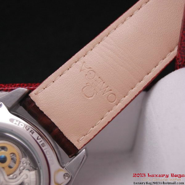 OMEGA DE VILLE Tourbillon Watches Steel on Brown Leather Strap Om7005 OMEGA DE VILLE Tourbillon Watches Steel on Brown Leather Strap Om7005