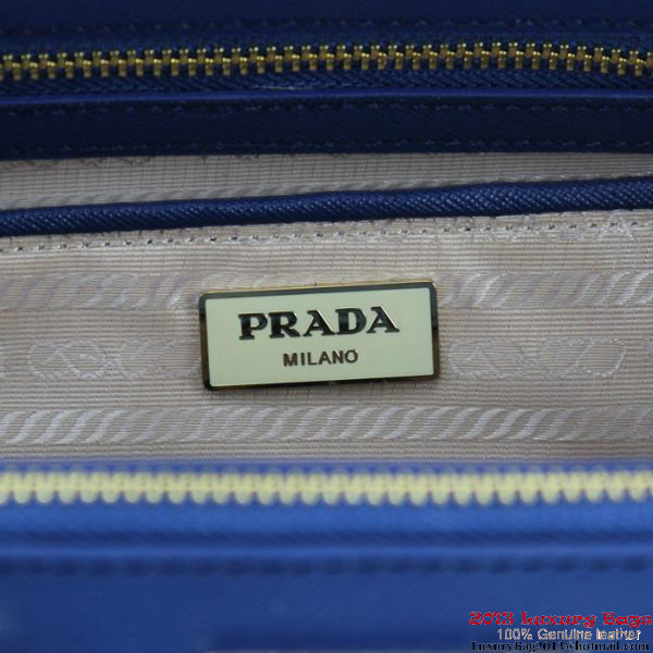 2013 Prada Saffiano Tote Bag 1801 Blue 2013 Prada Saffiano Tote Bag 1801 Blue