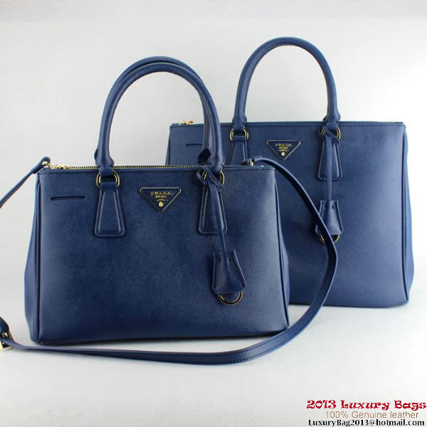 2013 Prada Saffiano Tote Bag 1801 Blue 2013 Prada Saffiano Tote Bag 1801 Blue