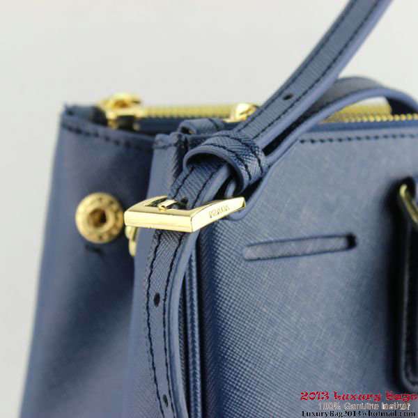 2013 Prada Saffiano Tote Bag 1801 Blue 2013 Prada Saffiano Tote Bag 1801 Blue