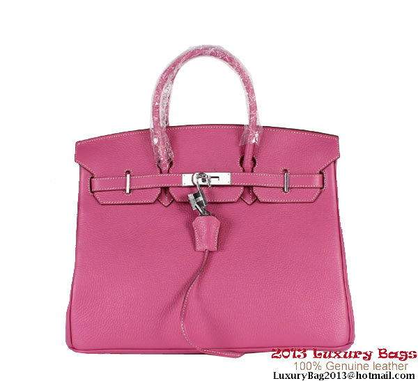 Hermes Birkin 35CM Tote Bag Clemence Leather H-35 Peach