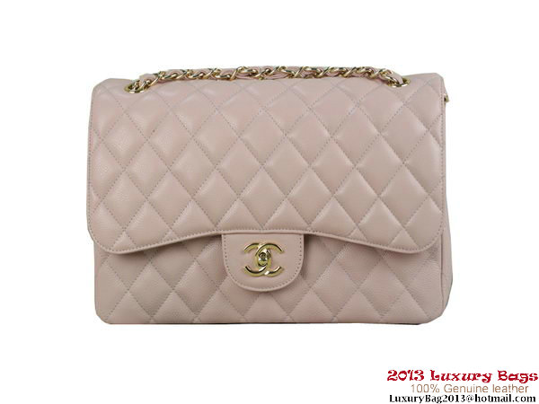 Chanel A01113 Classic Flap Bag Original Cannage Patterns Leather Pink