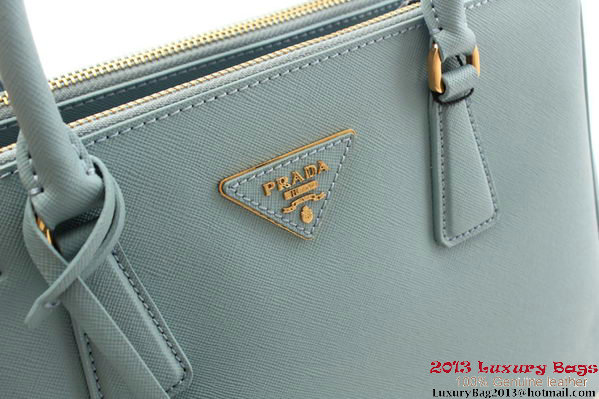 Prada Saffiano Leather 30cm Tote Bag BN1801 Light Blue Prada Saffiano Leather 30cm Tote Bag BN1801 Light Blue