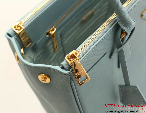 Prada Saffiano Leather 30cm Tote Bag BN1801 Light Blue Prada Saffiano Leather 30cm Tote Bag BN1801 Light Blue