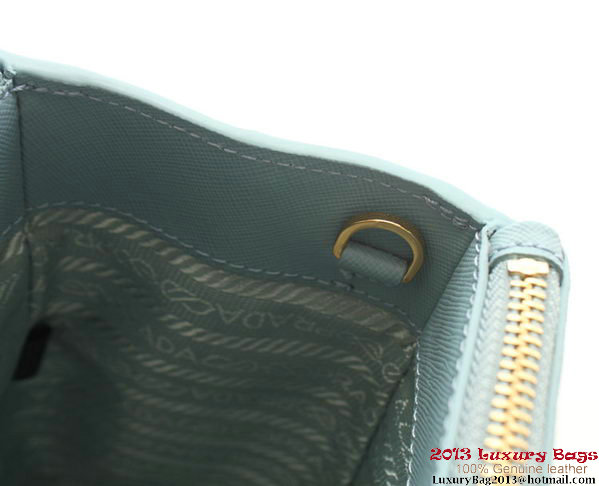 Prada Saffiano Leather 30cm Tote Bag BN1801 Light Blue Prada Saffiano Leather 30cm Tote Bag BN1801 Light Blue