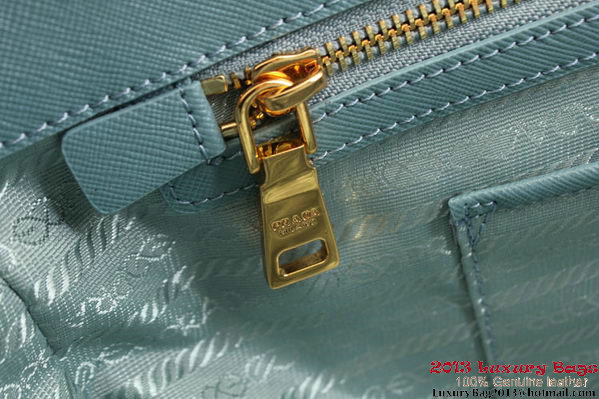 Prada Saffiano Leather 30cm Tote Bag BN1801 Light Blue Prada Saffiano Leather 30cm Tote Bag BN1801 Light Blue