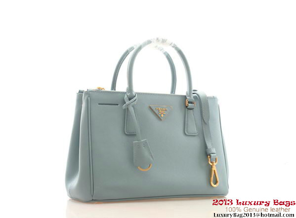 Prada Saffiano Leather 30cm Tote Bag BN1801 Light Blue Prada Saffiano Leather 30cm Tote Bag BN1801 Light Blue