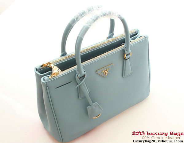 Prada Saffiano Leather 30cm Tote Bag BN1801 Light Blue Prada Saffiano Leather 30cm Tote Bag BN1801 Light Blue