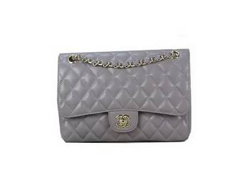 Chanel 2.55 Classic Flap Bag Gray Original Cannage Patterns Leather Gold Chanel 2.55 Classic Flap Bag Gray Original Cannage Patterns Leather Gold
