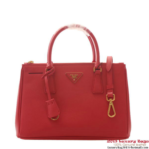 Prada Saffiano Leather 30cm Tote Bag BN1801 Red