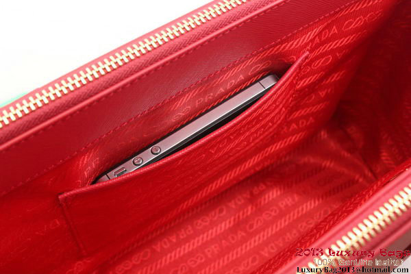 Prada Saffiano Leather 30cm Tote Bag BN1801 Red Prada Saffiano Leather 30cm Tote Bag BN1801 Red