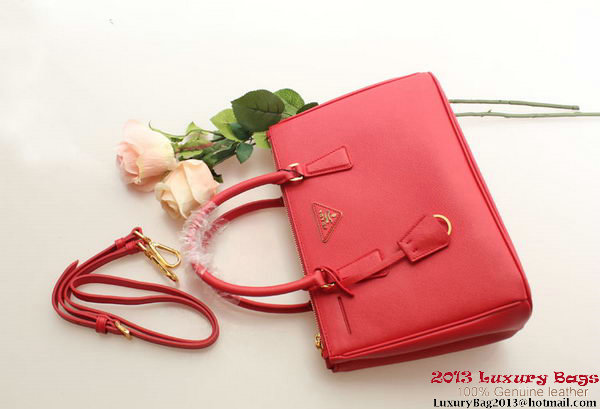 Prada Saffiano Leather 30cm Tote Bag BN1801 Red Prada Saffiano Leather 30cm Tote Bag BN1801 Red