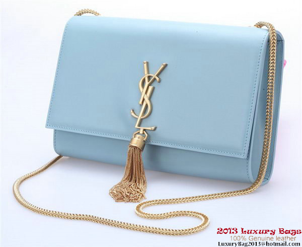 Yves Saint Laurent Small Monogramme Cross-body Shoulder Bag Y042 Light Blue Yves Saint Laurent Small Monogramme Cross-body Shoulder Bag Y042 Light Blue