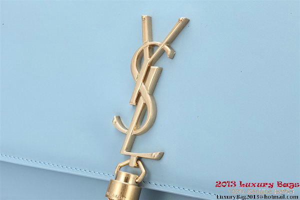 Yves Saint Laurent Small Monogramme Cross-body Shoulder Bag Y042 Light Blue Yves Saint Laurent Small Monogramme Cross-body Shoulder Bag Y042 Light Blue