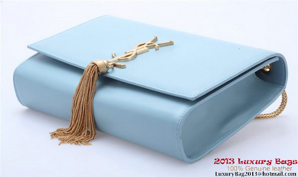 Yves Saint Laurent Small Monogramme Cross-body Shoulder Bag Y042 Light Blue Yves Saint Laurent Small Monogramme Cross-body Shoulder Bag Y042 Light Blue