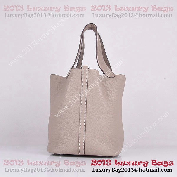 Hermes Picotin Lock MM Bag in Clemence Leather 8616 Gray
