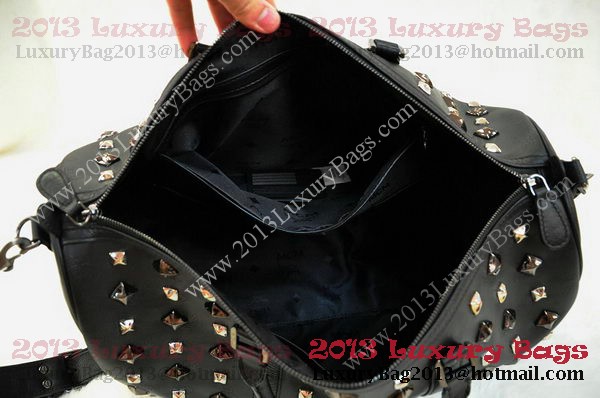 MCM Stark Weekender Medium Boston Bag in Black Calfskin MCM Stark Weekender Medium Boston Bag in Black Calfskin