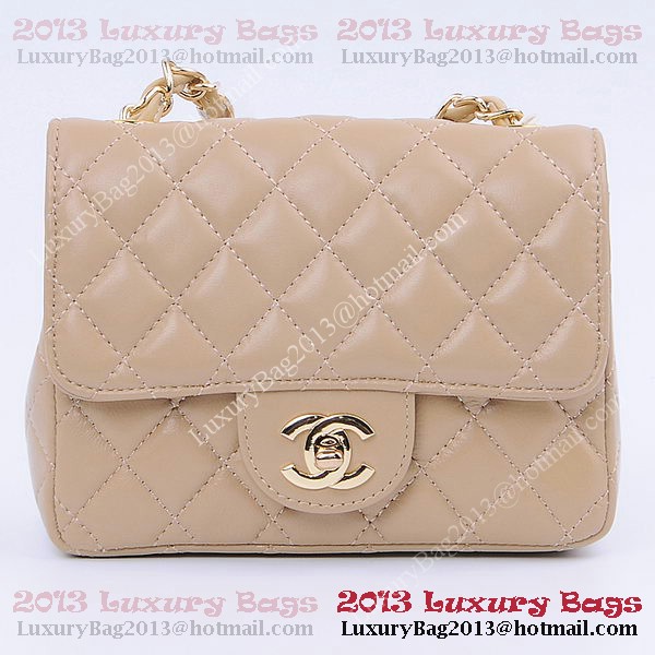 Chanel mini Classic Flap Bag Apricot Sheekskin 1115 Gold Chanel mini Classic Flap Bag Apricot Sheekskin 1115 Gold