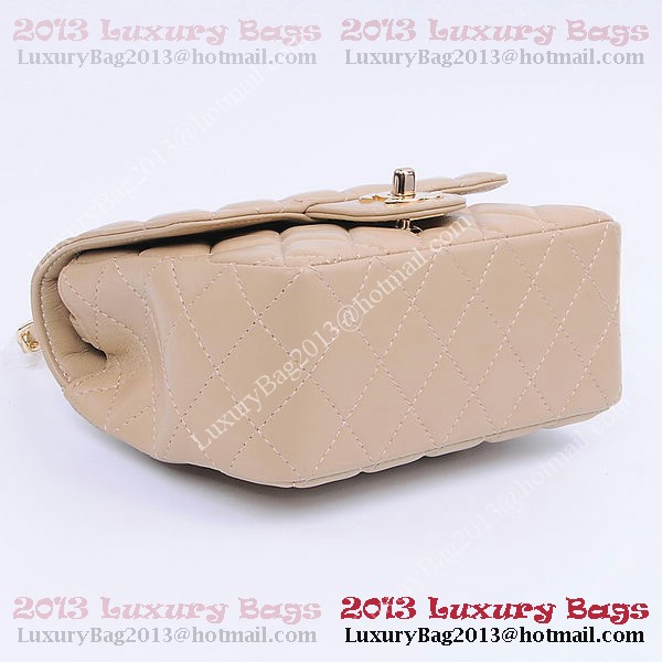 Chanel mini Classic Flap Bag Apricot Sheekskin 1115 Gold Chanel mini Classic Flap Bag Apricot Sheekskin 1115 Gold