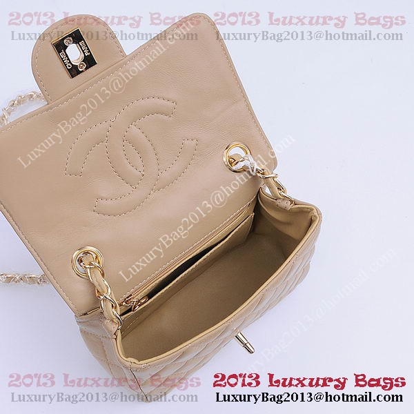 Chanel mini Classic Flap Bag Apricot Sheekskin 1115 Gold Chanel mini Classic Flap Bag Apricot Sheekskin 1115 Gold