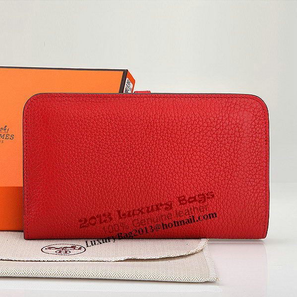 Hermes Dogon Combined Wallet A508 Red Hermes Dogon Combined Wallet A508 Red