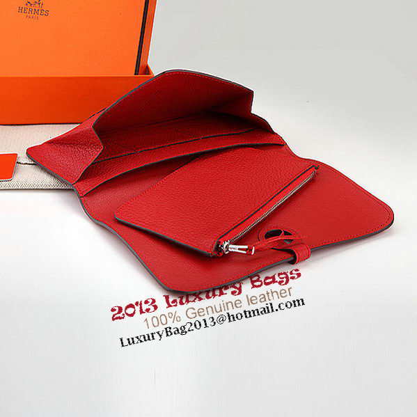 Hermes Dogon Combined Wallet A508 Red Hermes Dogon Combined Wallet A508 Red